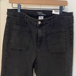 NWT High rise flare front pocket jeans